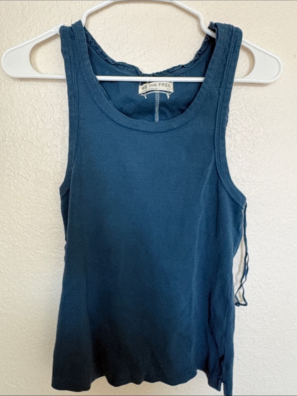 We The Free Women's Teal Blue Scoop Neck Tank